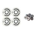 KRYPTONICS CRUISE 65MM 80A CLEAR Longboard Skate Wheels + ABEC 9 BEARINGS