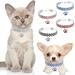Pet Collar with Diamonds Adjustable Crystal Diamond Elastic Pendant Wedding Cat and Dog Small Pet Necklace Jewelry