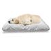 Retro Pet Bed Minimalist Pattern of Neutral Toned Ornament with Nostalgic Royal Inspirations Resistant Pad for Dogs and Cats Cushion with Removable Cover 24 x 39 Pale Grey White by Ambesonne