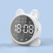 Wake Up Light Alarm Clock with Bluetooth Speaker Kids Night Light Alarm Clock 3 Level Brightness & Colorful Light Digital Alarm Clock for Kids Teen Bedroom (Whiteï¼‰