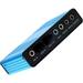 USB 2.0 External Sound Card 6-channel 5.1 Surround Sound Adapter Audio for PC-blue