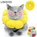 Yirtree Adjustable Cat Cone Collar Soft Cute Cat Recovery Collar Cat Cones After Surgery for Kittens Sunflower Shape Pet Cat Dog Circle Collar Neck Cone Protection Supply