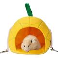 Guinea Pig Bed Hamster Hideout Guinea Pigs Accessories Guinea Pigs Toys Coconut Shell Hamster Bed House with Warm Pad Hideaway for Rabbit Guinea Pig Hamster Rat Chinchilla and Gerbil