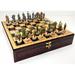 WW2 US vs Germany Chess Set W 17 Walnut & Maple Color Storage Board
