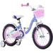 RoyalBaby Spring Kids Bike Girls 18 Inch Bicycle with Basket Kickstand Options Purple