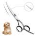 Chi-buy Curved dog grooming scissors with Round Tips Pet Curved Shear for Dogs and Cats 4CR Stainless Steel pets Bending scissors Professional Pet Grooming Tools for Home