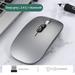Leeten 2.4ghz Wireless Bluetooth Mouse Silent Mouse Adjustable Dpi Ultra Slim Mini Ergonomic Rechargeable Grey