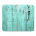 KDAGR Bronze Skeleton House Key Hanging by Rope on Blank Antique Mint Green Rustic Wood Door Real Estate Wooden Mousepad Mouse Pad Mouse Mat 9x10 inch