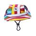 OUNONA Pet Dog Canvas Hat Sun-shading with Ear Holes for Small Dogs - Size M (Colorful Stripe)