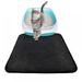 Pretty Comy Cat Litter Mat EVA Double-Layer Waterproof Honeycomb Design - Black 18.11 *23.62