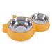 Popvcly Dog Cat Bowls Stainless Steel Double Dog Food and Water Bowls with No-Spill No-Skid Base Pet Drinking Dish Feeder Bowls