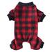 Pet Dog Plaid Pajamas Flannel Christmas PJs Cold Weather Jumpsuit Puppy Warm Costume ClothesPet Clothes for Dog Pajamas Coat Cat Pajamas Jumpsuit Puppy Cat Sleepwear Coat for Small And Medium Dogs