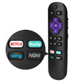 UrbanX Remote for Supersonic TV Model 4250GTV and All Roku TV for Hisense TCL Sharp ONN Hitachi Element Westinghouse LG Sanyo JVC Magnavox Built-in Roku TV w/ 4 Keys (Netflix Sling Now Hulu)