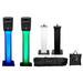 (2) Rockville RPG8 8 Powered 400 Watt 2-Way DJ Speakers+Totem Style Stands