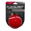 Playology Squeaky Dog Chew Ball Toy All-Natural Beef Scent Extra Large Red