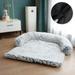 Washable Sofa Dog Bed â€“ Pet Furniture Protector Neck Bolster Large Blanket Winter Warm Plush Cat Bed Mat Comfy Plush Couch Dog Bed