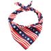 JINGPENG American Flag Dog Bandana Patriotic 4th of July Triangle Bib Pet Scarf Decoration for Small Medium Large Dogs Cats (Red Twill)