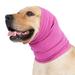 Dog Ear Cover Dog Ear Muffs Dog Hoodie for Noise Protection Anxiety Relief Calming Neck and Ear Warmer for Dogs and Cats (Rose Red Small)