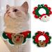 XWQ Pet Collar Santa Claus Elk Pattern Holiday Dress Up Skin Friendly Christmas Cat Dog Collar for New Year