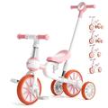 XJD 7 in 1 Toddler Bike for 1 Year to 4 Years Old Kids Toddler Tricycle Kids Trikes Tricycle Gift & Toys for Boy & Girl Balance Training Removable Pedals