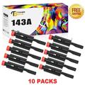 Toner Bank 10-Pack Compatible Toner for HP W1143A 143A Neverstop Laser MFP 1202w Neverstop Laser 1001nw Printer Ink (Black)