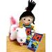 Despicable Me The Movie Official 8 Inch Soft Plush Toy Figure Agnes w/ Fluffy Golden Unicorn Doll Set
