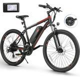 20 4.0 Fat Tire Electric Bike 500W Folding Electric Mountain Bicycle Adults E-Bike 48V Removable Li-Ion Battery Shimano 7 Speed Electric Cruiser Bicycle/Beach Bike/Snow Bike