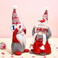 2 Pieces Valentines Day Gnome Valentine Gnomes Plush Decorations Christmas Plush Elf Doll Valentine Gnome Doll Ornament Handmade Gnomes Plush