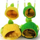 Pet Enjoy Hamster Bed House Sugar Glider Cage Nest Accessories Hammock Hamster House Toys for Small Animal Sugar Glider Squirrel Hamster Rat Playing Sleeping (Pineapple)