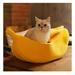 Pet Dog Cat Banana Bed House Pet Boat Dog Cute Cat Nest Bed Soft Yellow cat Bed Sleep Nest for Cats Kittens