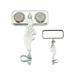 Chrome Rectangle Wing Bike Mirror Left with Black Reflectors. Bike mirror bicycle mirror bike accessory bicycle accessory.