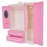 OTVIAP Dolls Wardrobe 3-Door Dollhouse Wardrobe Dolls Furniture Accessories For Dolls Girls Toys Gift 3-Door Dollhouse Wardrobe