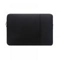 Laptop Sleeve Case Compatible for 15.6 Notebook Computer Upgrade Suede Soft Cover Zipper Protective Carrying Bag(Black)