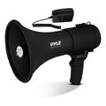 Pyle Portable PA Megaphone Speaker with Built-in Rechargeable Battery Black