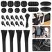 Miuline 126pcs Cord Management Organizer Kit 4 Cable Sleeve With Zipper 10 Self Adhesive Cable Clip Holder 10pcs And 2 Rolls of Self Adhesive Ties 100 Fastening Cable Zip Ties For Office Home