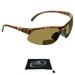 proSPORT Bifocal Reader Sunglasses 1.50 Dark Brown Lens Sport Wrap Polycarbonate Lens Golf Cycling Driving Running Tennis Motorcycle Men Women