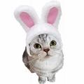 JANDEL 1Pcs Adorable Pet Hat Cat Dog Bunny Funny Hat with Rabbit Ears Party Costume Accessories Headwear for Cat Kitten Puppy Pet Animal-Safe Materials and Adjustable