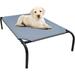 PHYEX Elevated Dog Bed Pet Pads Raised Cooling Pet Cat Bed 33 L x 19 W x 7.5 H((S Grey)