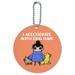 I Accessorize with Dog Hair Pet Fur Round Luggage ID Tag Card Suitcase Carry-On