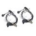 HQRP 2-Pack 2 Pin Acoustic Tube Earpiece Headsets Mic for Kenwood NX420 NX240v NX340u NX320 NX220