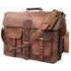 Madosh Genuine Leather Office Briefcase Laptop Messenger Bag Mens Handbags Shoulder Bag
