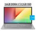 ASUS VivoBook 17 Business Laptop 17.3 FHD Anti-glare Display 11th Gen Intel Core i3-1115G4 Processor 16GB DDR4 512GB SSD Intel UHD Graphics Backlit Keyboard SonicMaster HDMI USB-C Webcam Win10 Silver