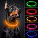 USB Rechargeable LED Dog Collar Glowing pet Dog Collar for Night Safety Water Resistant Cuttable TPU Light Up Collars Fashion Light up Collar for Small Medium Large Dogs