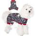 Tony Hoby Dog Pajamas with Cute Black Flower Pet Onesies Soft Lightweight Cotton Apparel Black XL