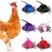 6 Pieces Chicken Hats for Hens Tiny Pets Funny Chicken Accessories Feather Top Hat with Adjustable Elastic Chin Strap Rooster Duck Parrot Poultry Stylish Show Costum