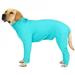 Clearance Sale!Pet Big Dog Tight Clothes Pure Color Dog Jumpsuit Four-legged Pajamas Coat Nursing Belly Weaning Clothes Bodysuit Home Wear Blue L