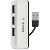 Belkin 4-Port Travel Hub - USB - External - 4 USB Port(s) - 4 USB 2.0 Port(s) - Mac | Bundle of 10 Each