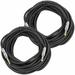 2 X 1/4 TO 1/4 25 FT. TRUE 12 GAUGE WIRE AWG DJ/ PRO AUDIO SPEAKER CABLE