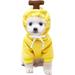 BT Bear Pet Clothes Dogs Hooded Sweatshirt Fruit Warm Coat Sweater Cold Weather Costume for Puppy Small Medium Large Dog Yellow Bandana M