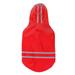 Bestonzon Fashion Pet Rainy Days Slicker Pet Rain Light-reflecting Dog Hooded Raincoat - Size S (Red)